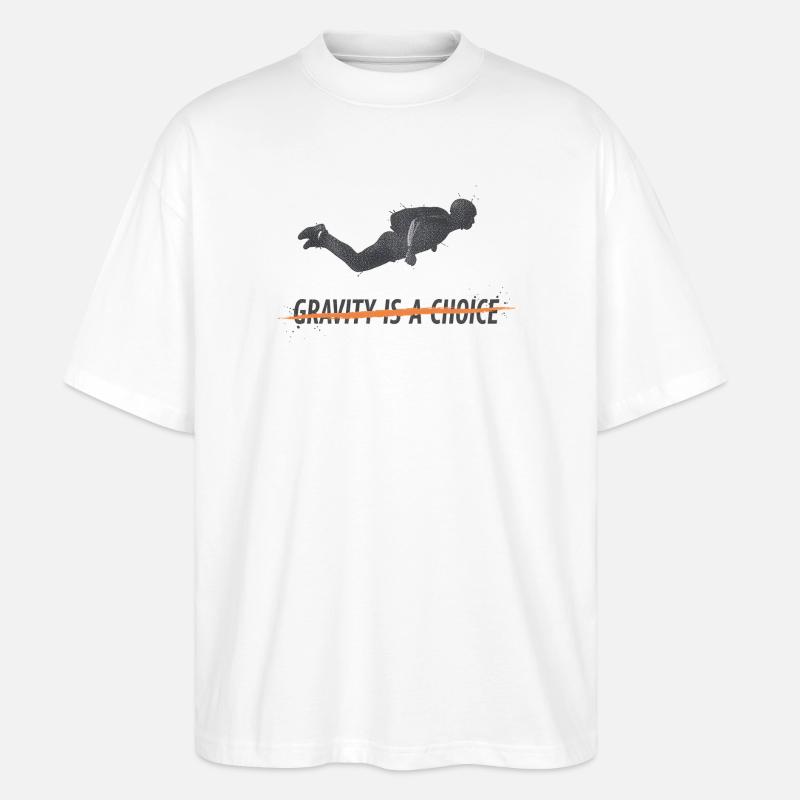 Plongez dans la gravité : un choix - T-shirt bio Blaster 2.0 coupe oversize Stanley/Stella Unisexe - blanc