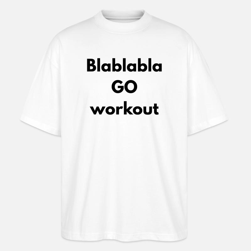 BLABLABLA go workout - T-shirt bio Blaster 2.0 coupe oversize Stanley/Stella Unisexe - blanc