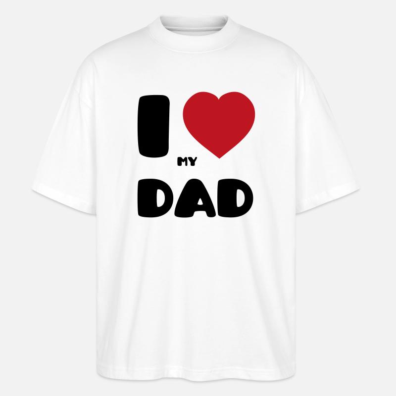 J’aime mon papa - T-shirt bio Blaster 2.0 coupe oversize Stanley/Stella Unisexe - blanc