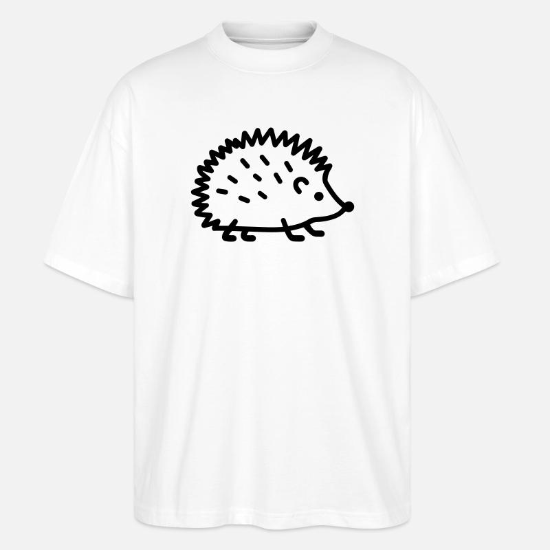 Igel - Stanley/Stella Oversized Unisex Bio T-Shirt Blaster 2.0 - Weiß