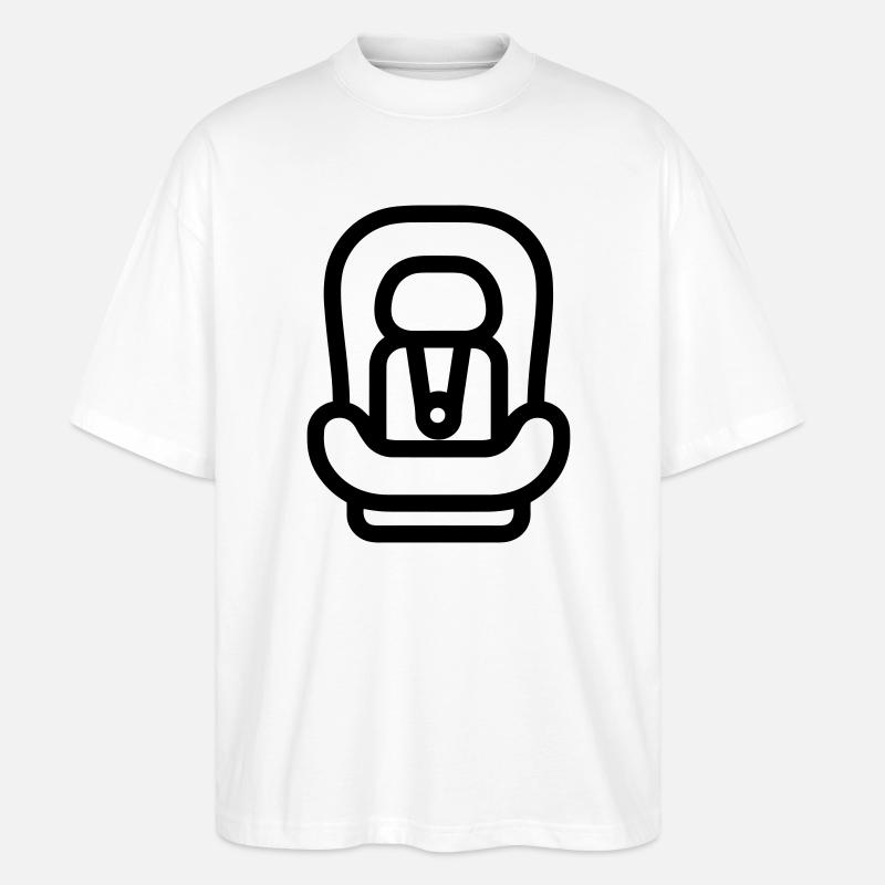 siège auto bébé - T-shirt bio Blaster 2.0 coupe oversize Stanley/Stella Unisexe - blanc