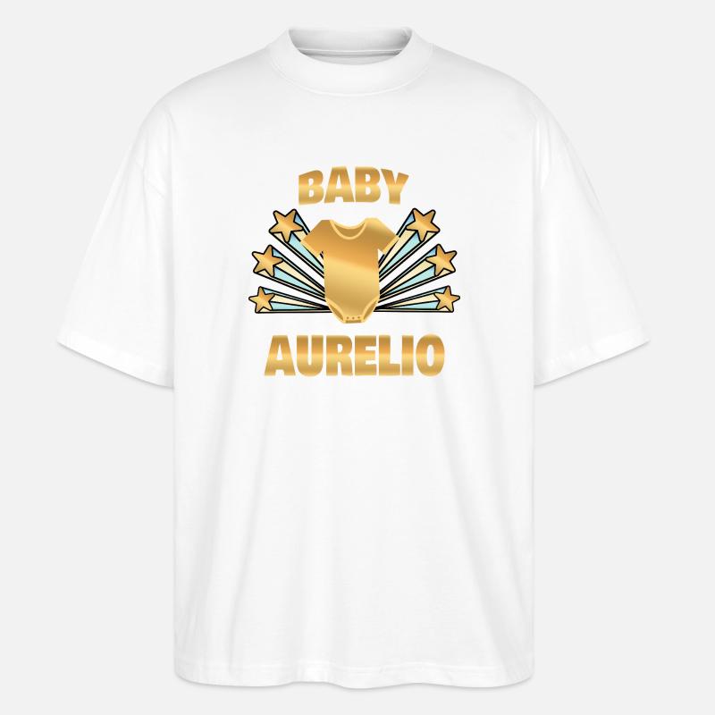Geboren Aurelio - Stanley/Stella Oversized Unisex Bio T-Shirt Blaster 2.0 - Weiß