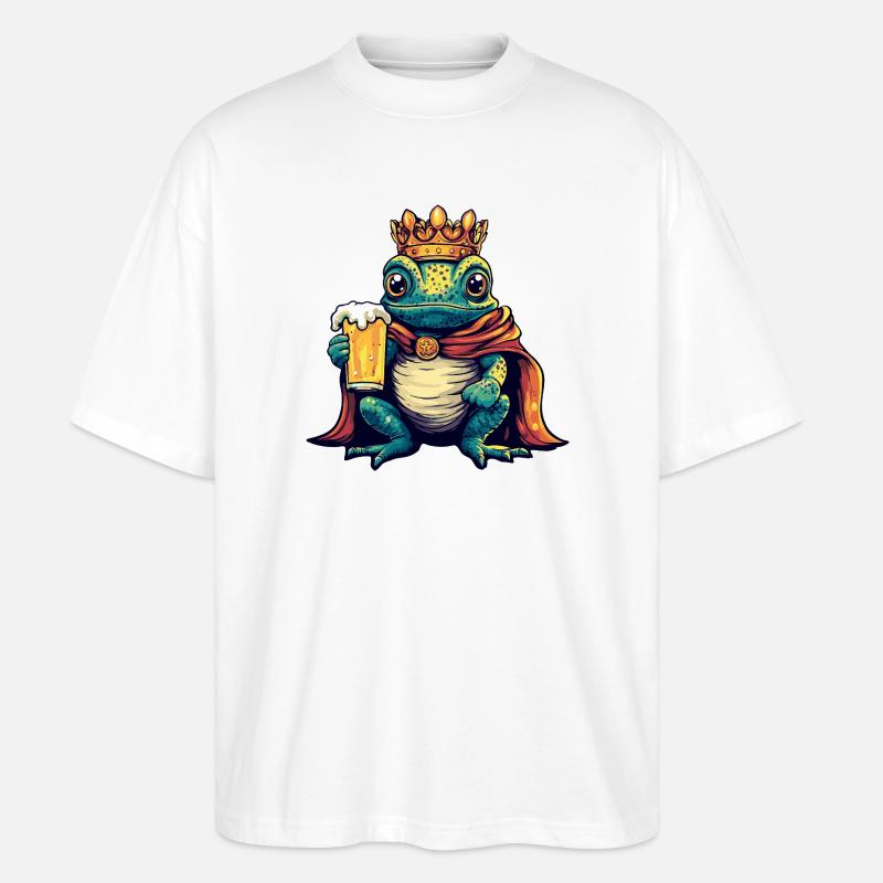 Chameleon Bier König - Stanley/Stella Oversized Unisex Bio T-Shirt Blaster 2.0 - Weiß