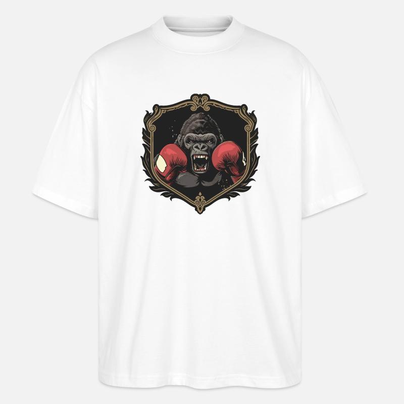 Gorilla Boxer MMA - Stanley/Stella Oversized Unisex Bio T-Shirt Blaster 2.0 - Weiß