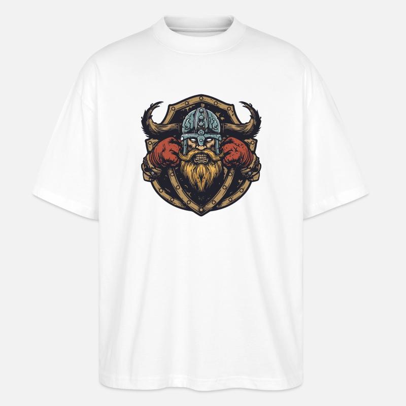 Wikinger Boxer MMA - Stanley/Stella Oversized Unisex Bio T-Shirt Blaster 2.0 - Weiß