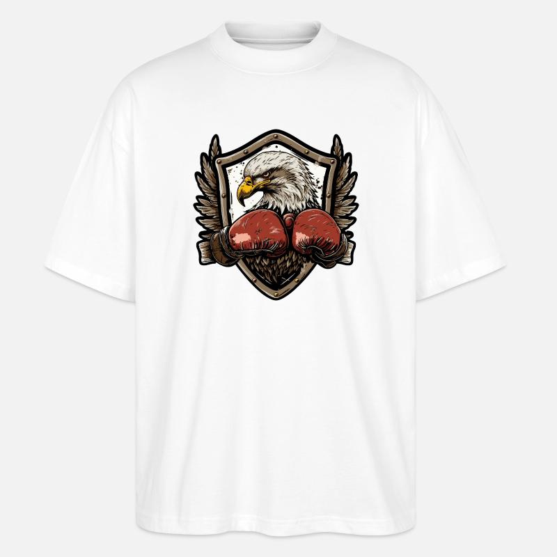 Adler Boxer MMA - Stanley/Stella Oversized Unisex Bio T-Shirt Blaster 2.0 - Weiß