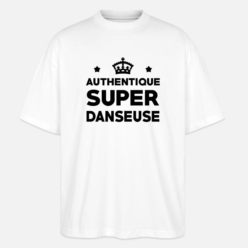 Authentischer Super-Tänzer - Stanley/Stella Oversized Unisex Bio T-Shirt Blaster 2.0 - Weiß