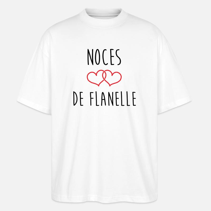 Flannel-Hochzeit – 43 Jahre Ehe - Stanley/Stella Oversized Unisex Bio T-Shirt Blaster 2.0 - Weiß