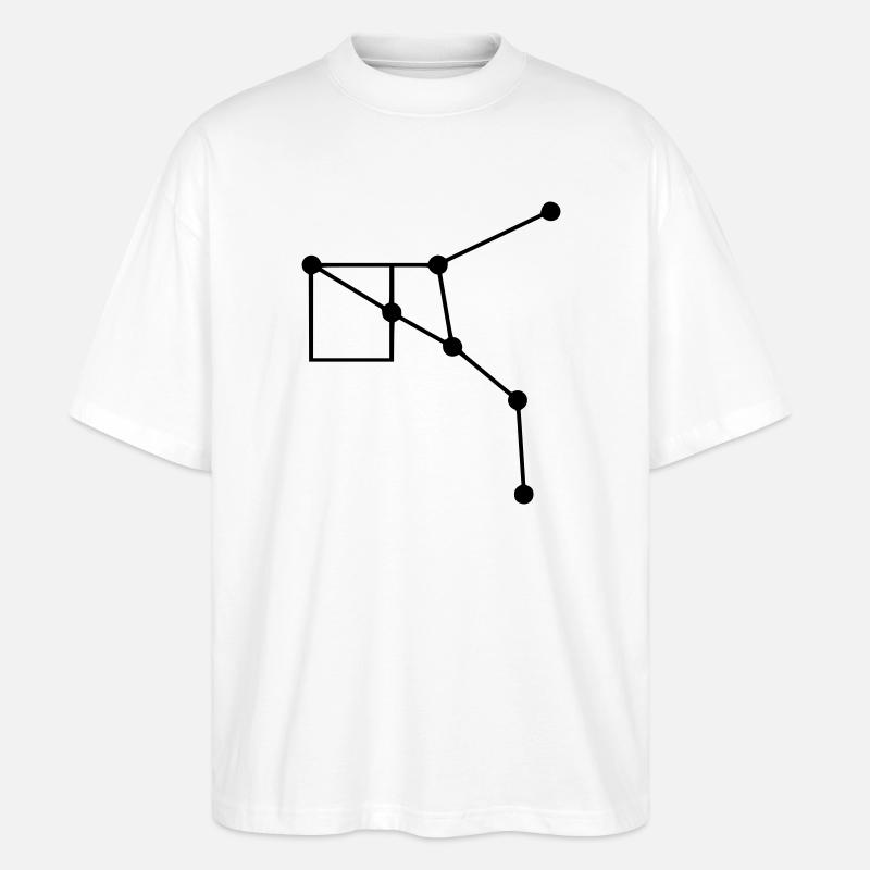 Lignes de géométrie de constellation - T-shirt bio Blaster 2.0 coupe oversize Stanley/Stella Unisexe - blanc