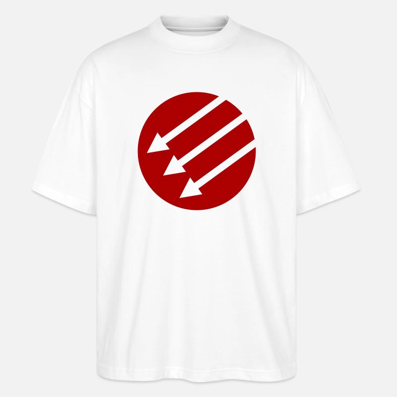 Iron Front / Eiserne Front / Järnfronten - Stanley/Stella Oversized Unisex Organic T-shirt Blaster 2.0 - white