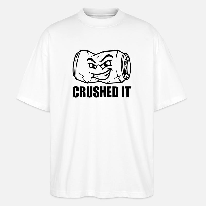 Crushed It - Graffiti Dose - Stanley/Stella Oversized Unisex Bio T-Shirt Blaster 2.0 - Weiß