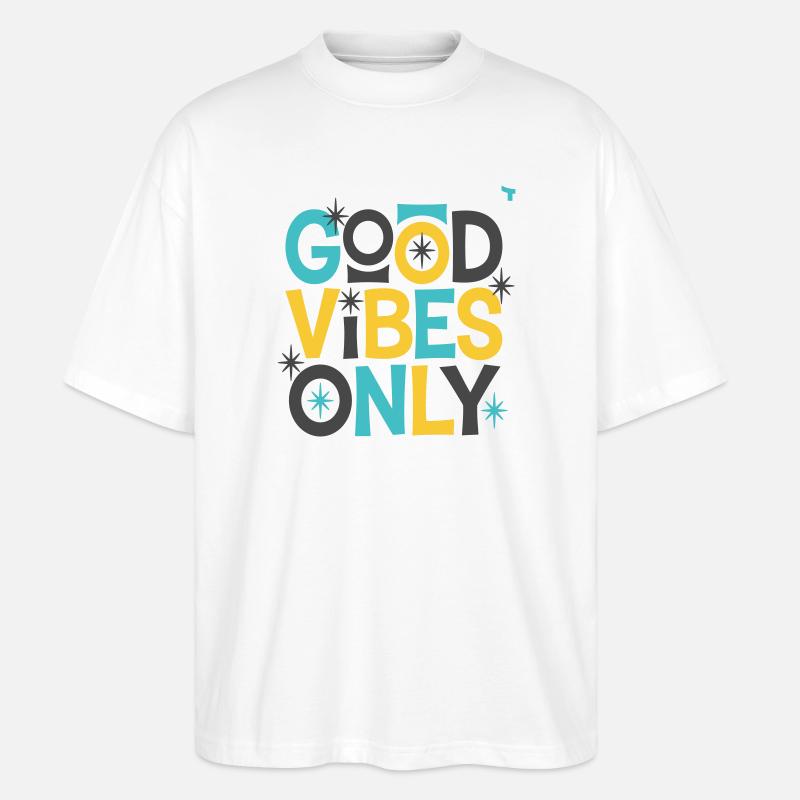 Nur gute Stimmung! - Stanley/Stella Oversized Unisex Bio T-Shirt Blaster 2.0 - Weiß