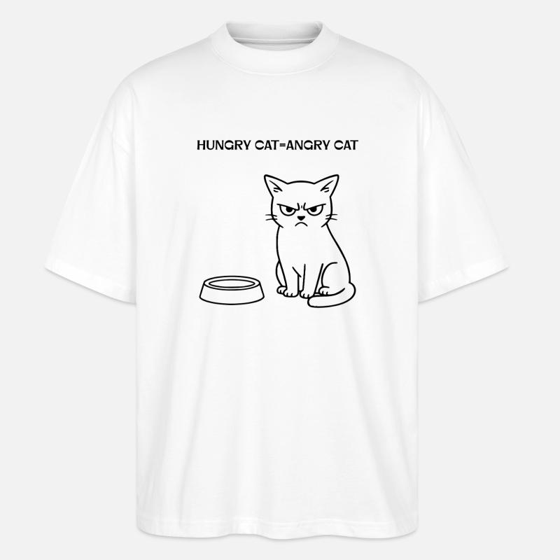 Lustiges Katzendesign - Stanley/Stella Oversized Unisex Bio T-Shirt Blaster 2.0 - Weiß