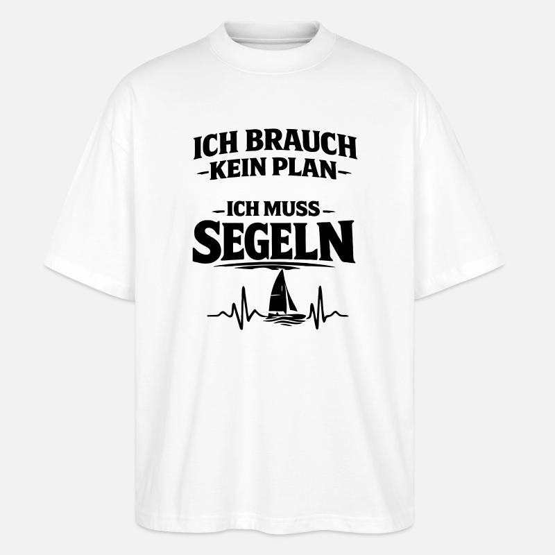 Segeln  - Stanley/Stella Oversized Unisex Bio T-Shirt Blaster 2.0 - Weiß