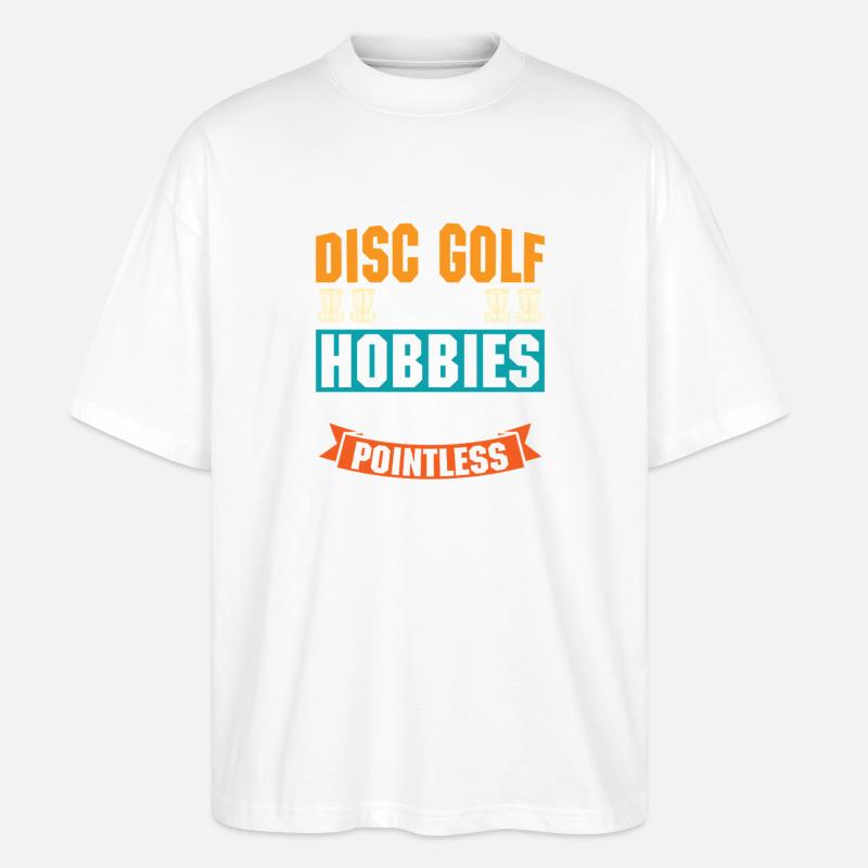 Disc Golf Geschenke Discgolf - Stanley/Stella Oversized Unisex Bio T-Shirt Blaster 2.0 - Weiß