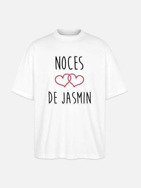 Wedding Anniversary - Jasmine Wedding (66 years) - Stanley/Stella Oversized Unisex Organic T-shirt Blaster 2.0 - white