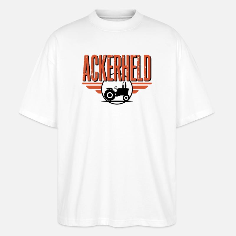  Ackerheld Traktor Bauer Landwirt Landwirtschaft - Stanley/Stella Oversized Unisex Bio T-Shirt Blaster 2.0 - Weiß
