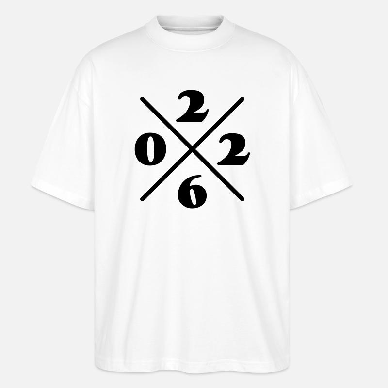 2026 Element Jahr - Stanley/Stella Oversized Unisex Bio T-Shirt Blaster 2.0 - Weiß