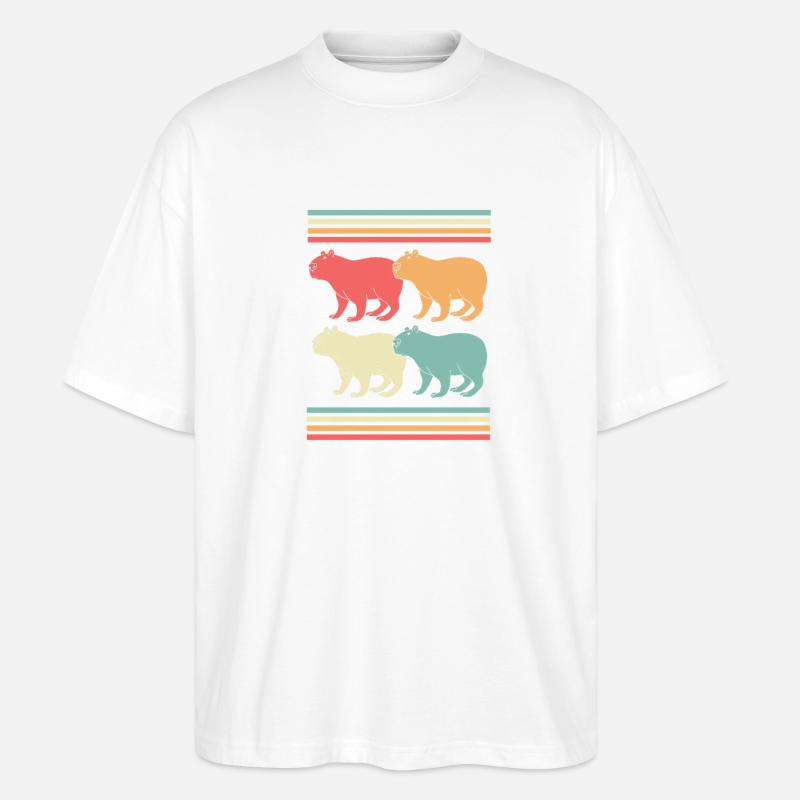 Capibara Capybara - Stanley/Stella Oversized Unisex Bio T-Shirt Blaster 2.0 - Weiß