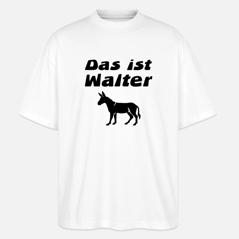 Esel - Stanley/Stella Oversized Unisex Bio T-Shirt Blaster 2.0 - Weiß