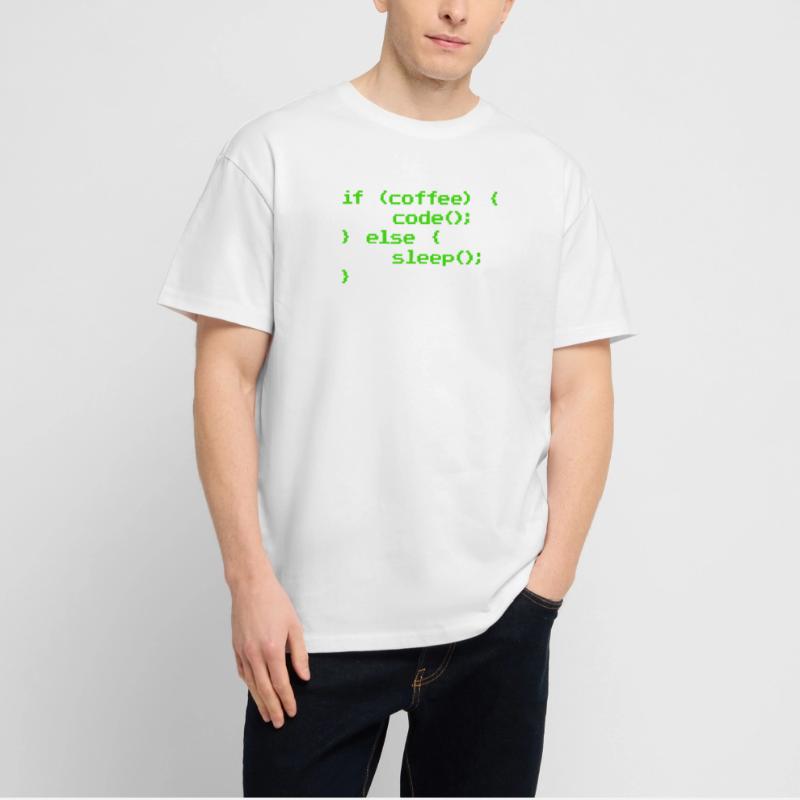 No Coffee No Code Programmeur Informaticien T-shirt bio Blaster 2.0 coupe oversize Stanley/Stella Unisexe