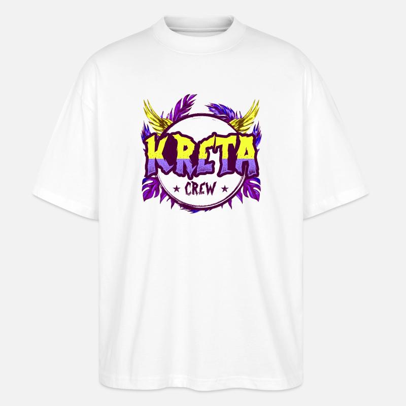 Kreta Crew Bunt - Stanley/Stella Oversized Unisex Bio T-Shirt Blaster 2.0 - Weiß