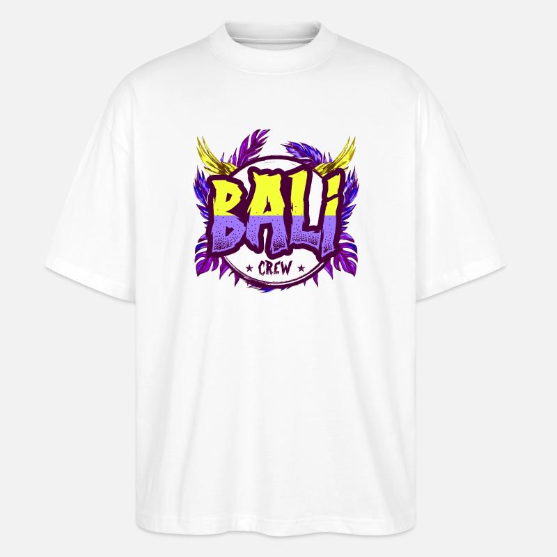 Bali Crew Bunt - Stanley/Stella Oversized Unisex Bio T-Shirt Blaster 2.0 - Weiß