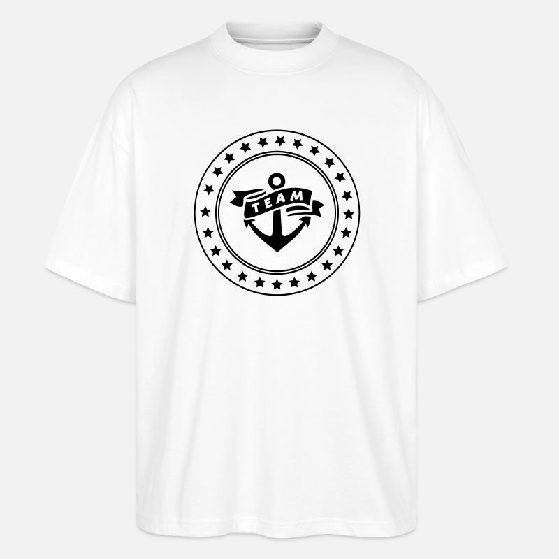 Team Anker - Stanley/Stella Oversized Unisex Bio T-Shirt Blaster 2.0 - Weiß