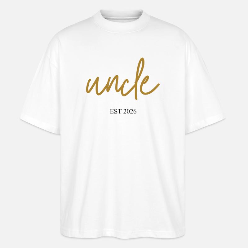 Onkel EST 2026 - Stanley/Stella Oversized Unisex Bio T-Shirt Blaster 2.0 - Weiß
