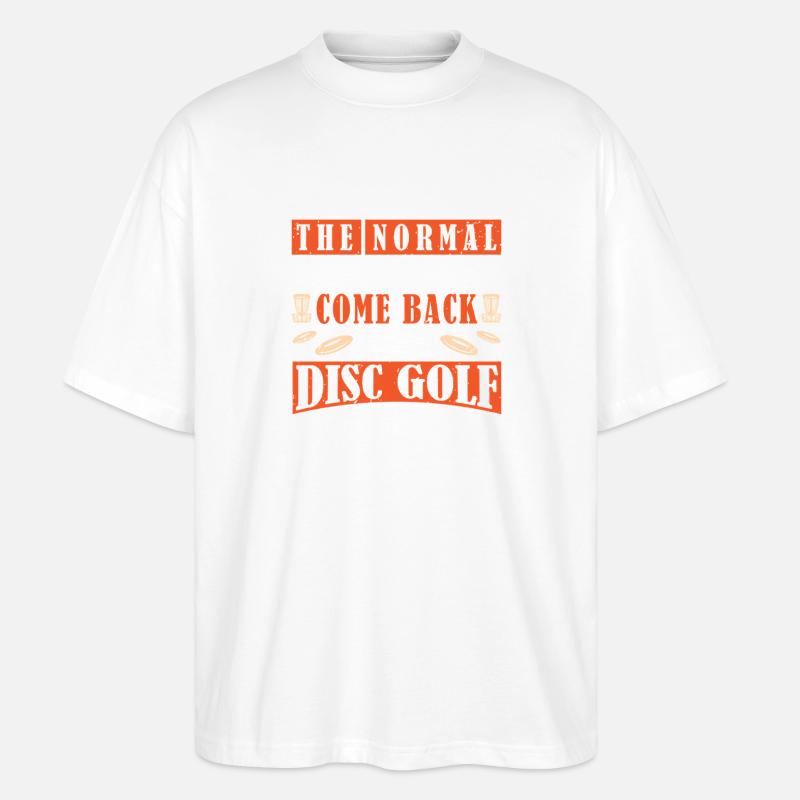 Disc Golf Geschenke Discgolf - Stanley/Stella Oversized Unisex Bio T-Shirt Blaster 2.0 - Weiß