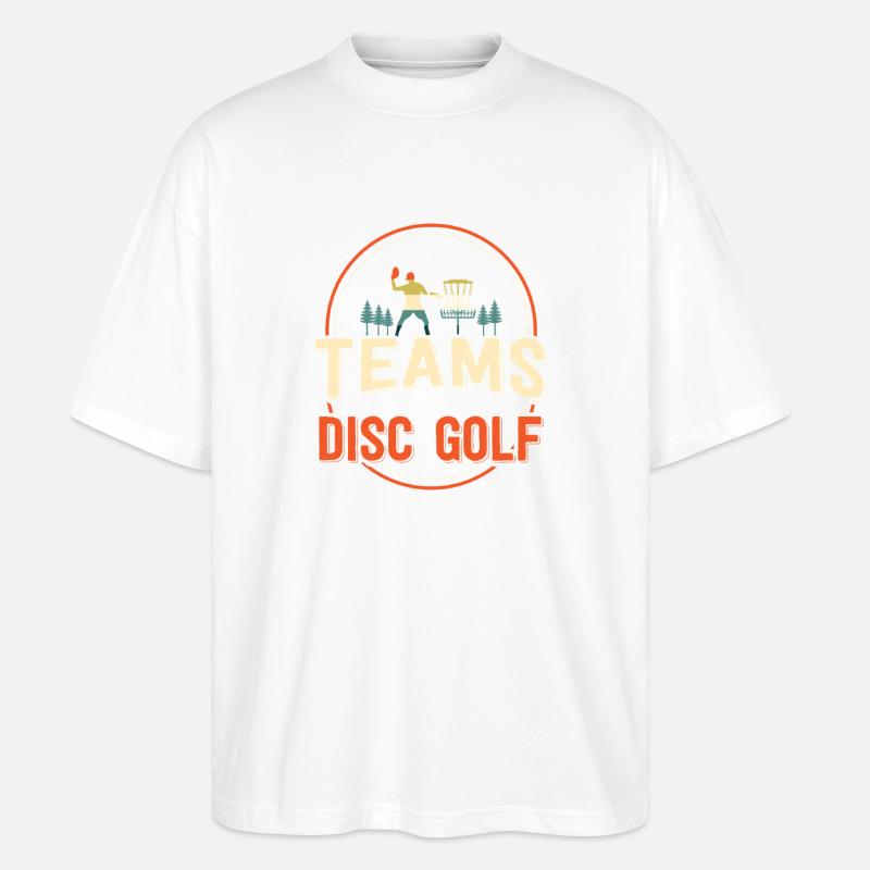 Disc Golf Geschenke Discgolf - Stanley/Stella Oversized Unisex Bio T-Shirt Blaster 2.0 - Weiß