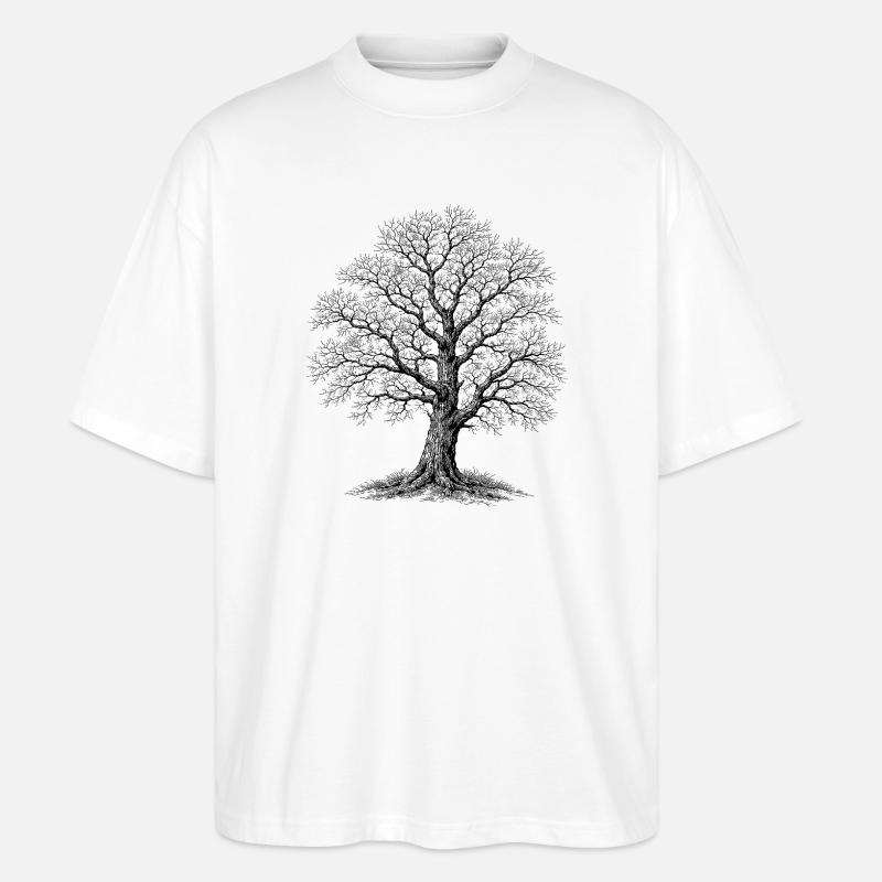 Eiche - Stanley/Stella Oversized Unisex Bio T-Shirt Blaster 2.0 - Weiß