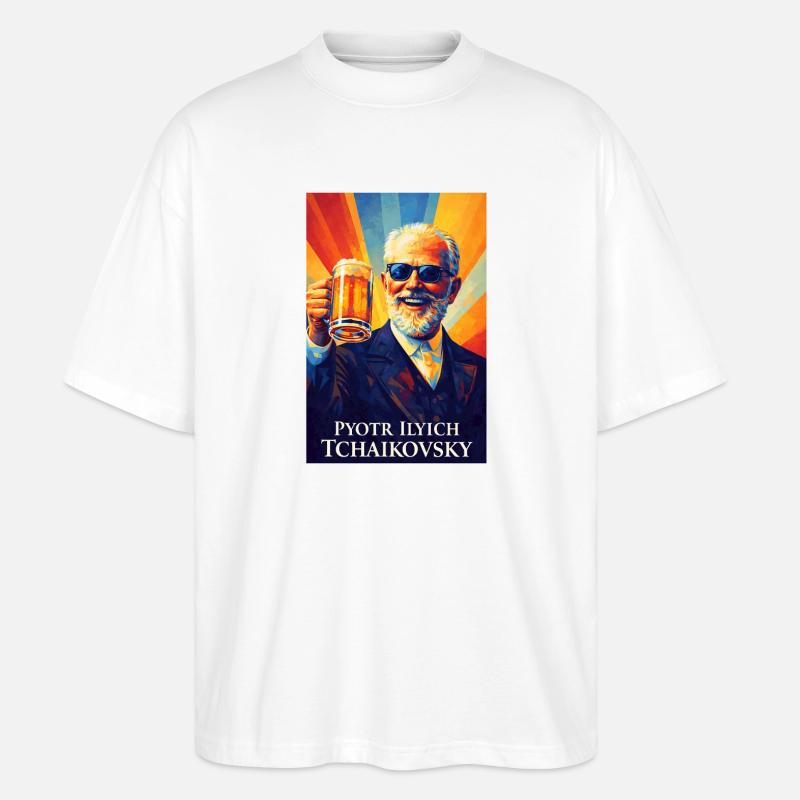Pyotr Ilyich Tchaikovsky - Stanley/Stella Oversized Unisex Bio T-Shirt Blaster 2.0 - Weiß