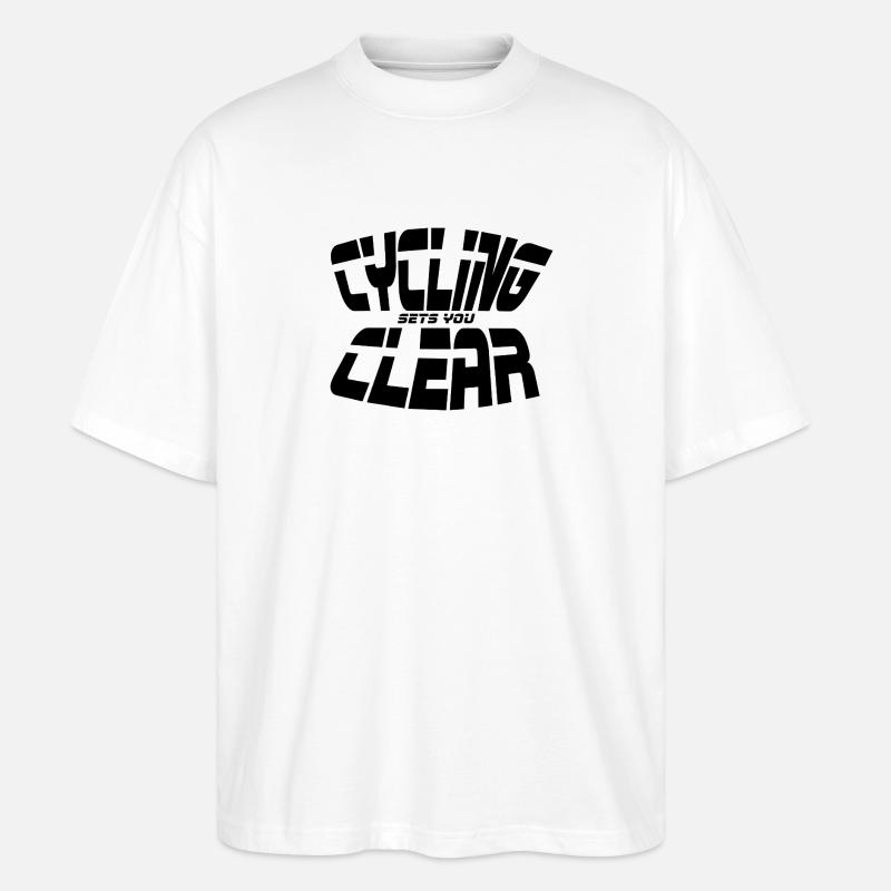 CLEAR CYCLING - Stanley/Stella Oversized Unisex Bio T-Shirt Blaster 2.0 - Weiß