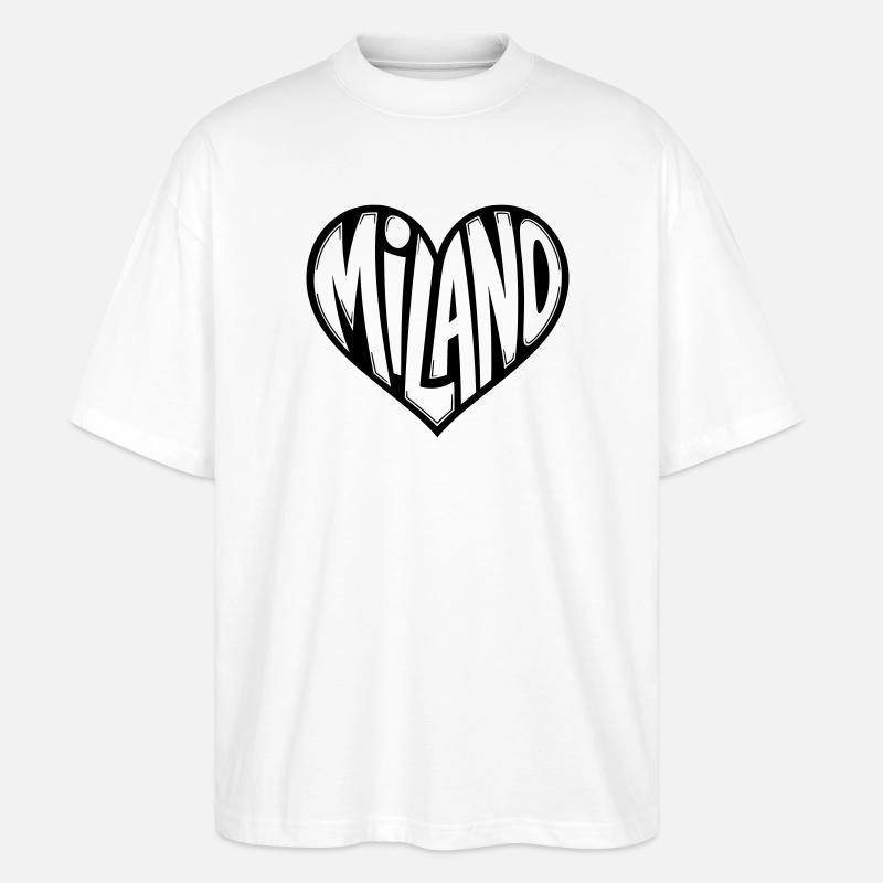 Mailand Milano Herz - Stanley/Stella Oversized Unisex Bio T-Shirt Blaster 2.0 - Weiß