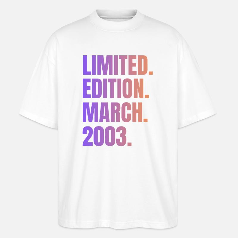 Édition Limitée Mars 2003 - T-shirt bio Blaster 2.0 coupe oversize Stanley/Stella Unisexe - blanc