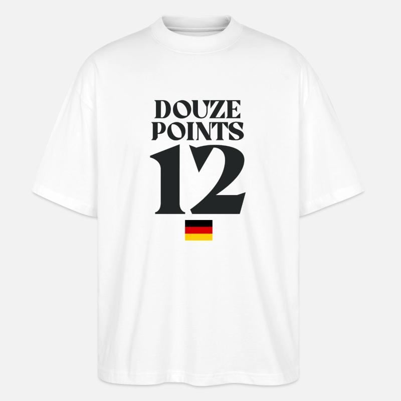 Dozen Points 12 Germany Eurovision - Stanley/Stella Oversized Unisex Organic T-shirt Blaster 2.0 - white