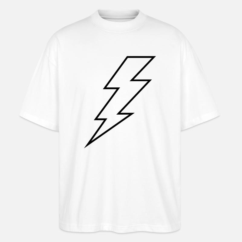 Éclair - T-shirt bio Blaster 2.0 coupe oversize Stanley/Stella Unisexe - blanc