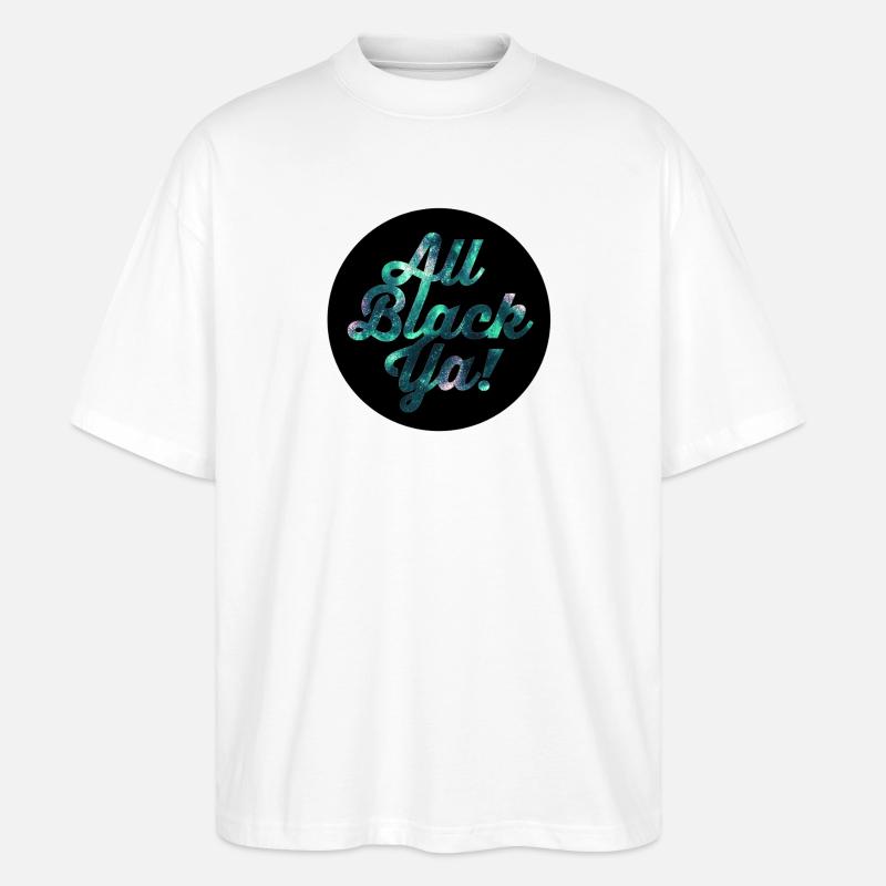 All Black Ya Galaxy Glitzer - Stanley/Stella Oversized Unisex Bio T-Shirt Blaster 2.0 - Weiß