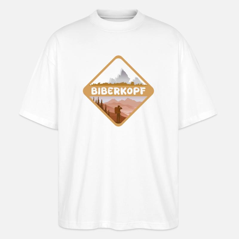 Mountains Biberkopf - Stanley/Stella Oversized Unisex Bio T-Shirt Blaster 2.0 - Weiß
