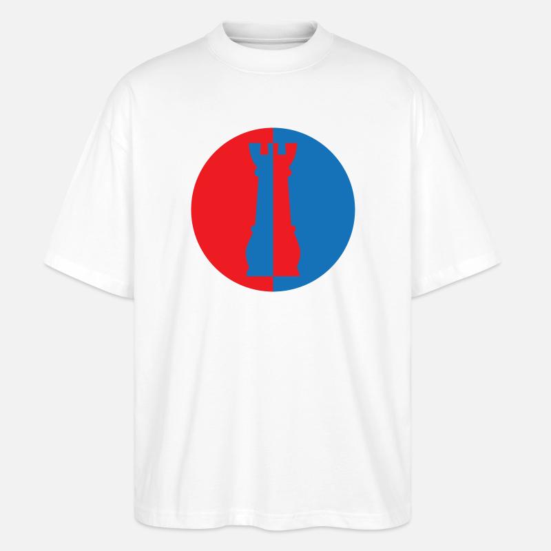 Two-Tone Duel Duel Modern Chess Tour - Stanley/Stella Oversized Unisex Bio T-Shirt Blaster 2.0 - Weiß