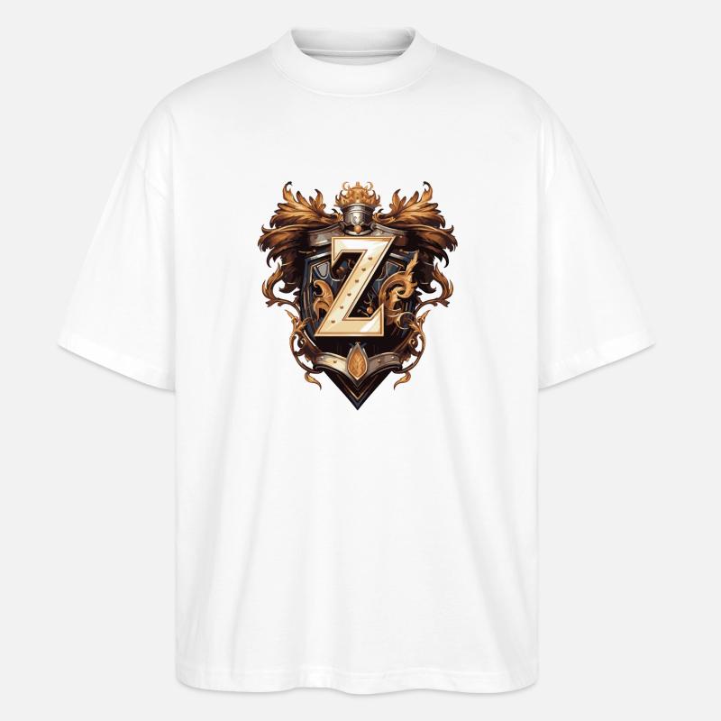 Z Buchstabe Name Krone - Stanley/Stella Oversized Unisex Bio T-Shirt Blaster 2.0 - Weiß
