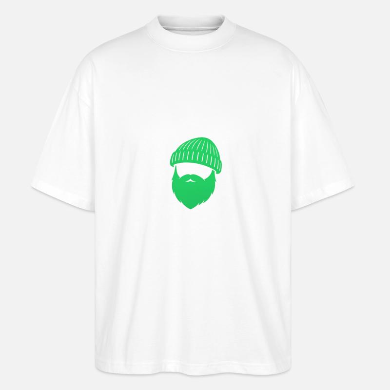 Beanie Bart Design – Maritimer Streetstyle - Stanley/Stella Oversized Unisex Bio T-Shirt Blaster 2.0 - Weiß
