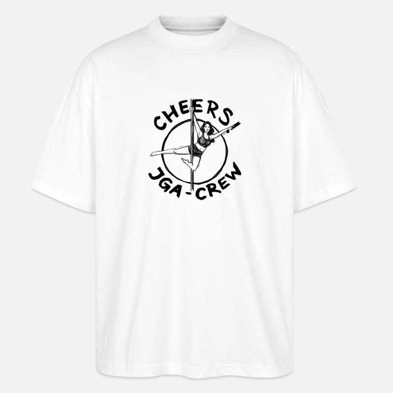 JGA: Cheers! Pole Dance – Illustration - Stanley/Stella Oversized Unisex Bio T-Shirt Blaster 2.0 - Weiß