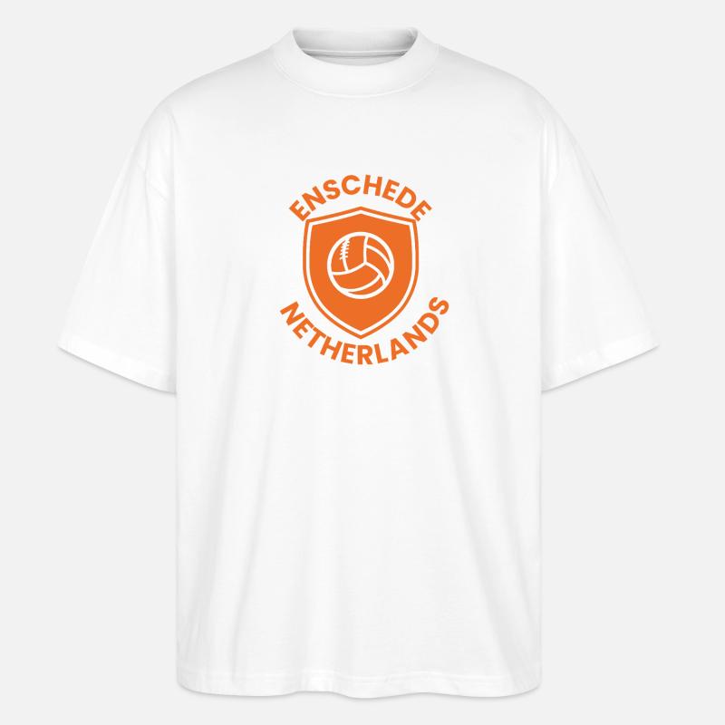 Bouclier de volée d’Enschede - T-shirt bio Blaster 2.0 coupe oversize Stanley/Stella Unisexe - blanc