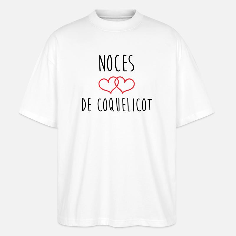 Mohnhochzeit 8 Jahre Ehe - Stanley/Stella Oversized Unisex Bio T-Shirt Blaster 2.0 - Weiß
