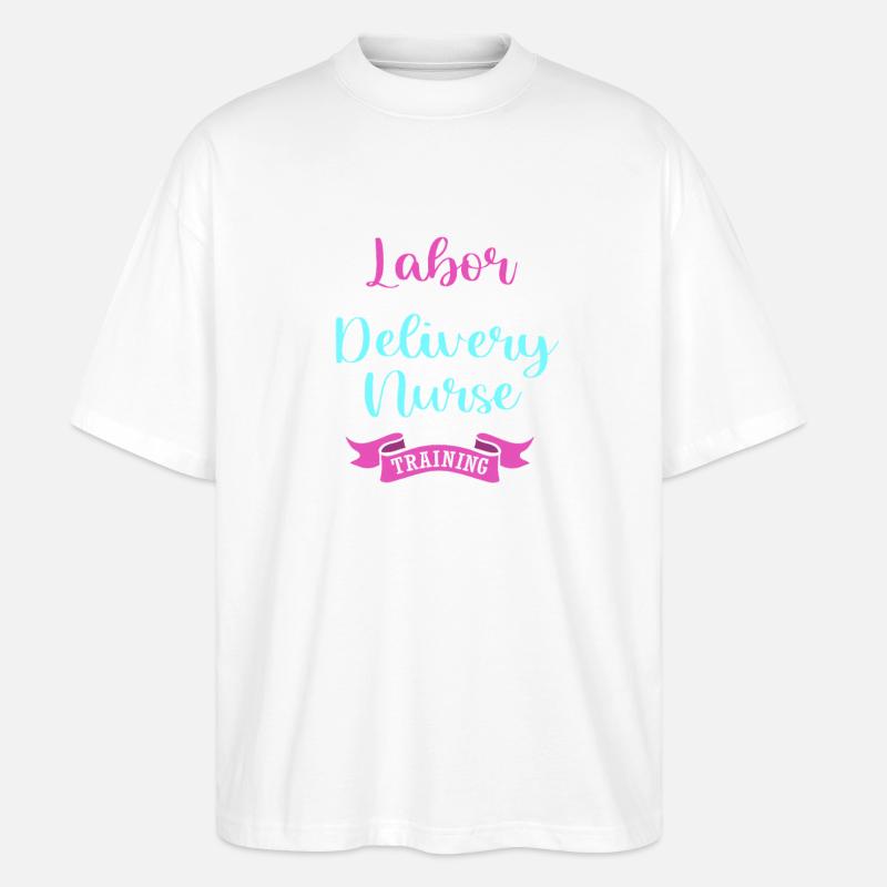 Hebamme Entbindung - Stanley/Stella Oversized Unisex Bio T-Shirt Blaster 2.0 - Weiß