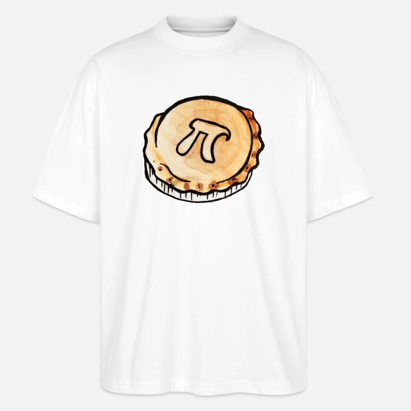 Pi Pie Grafik-Tee - Stanley/Stella Oversized Unisex Bio T-Shirt Blaster 2.0 - Weiß
