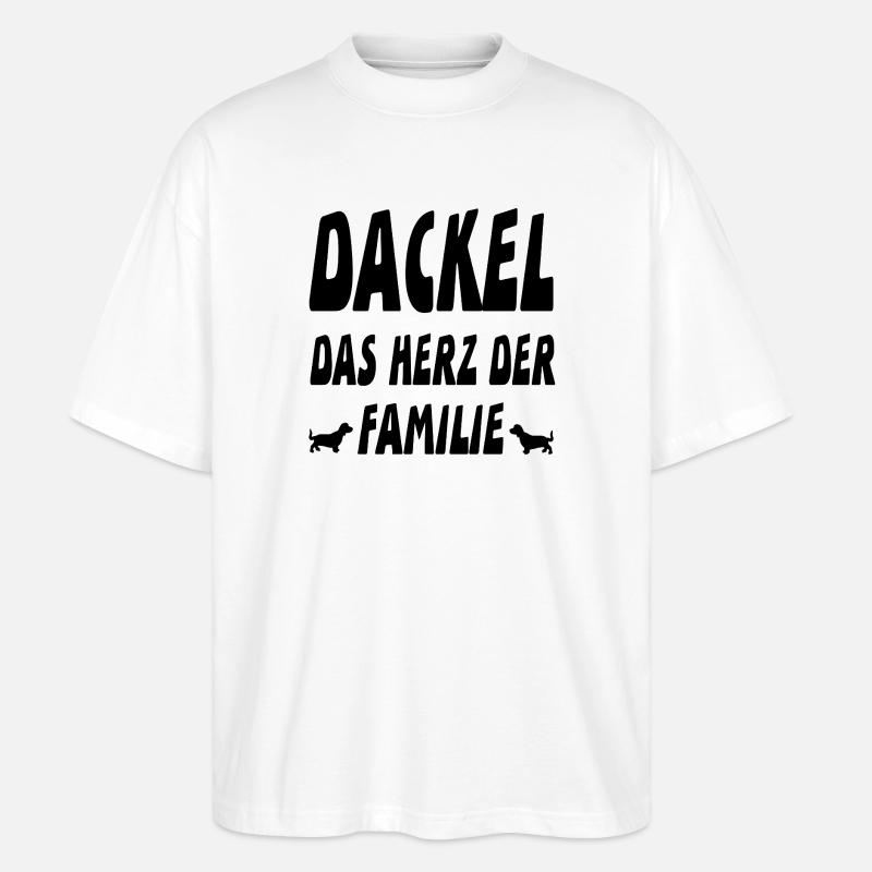 Dackel - Stanley/Stella Oversized Unisex Bio T-Shirt Blaster 2.0 - Weiß
