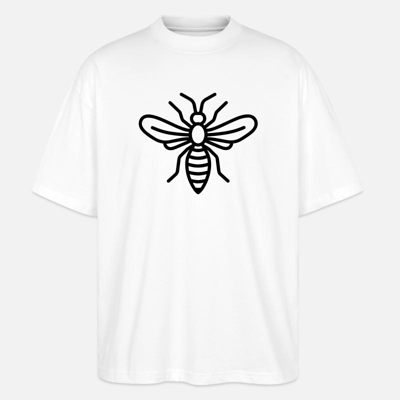 Wespe - Stanley/Stella Oversized Unisex Bio T-Shirt Blaster 2.0 - Weiß